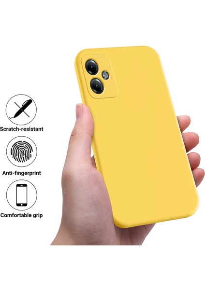 Motorola Moto G14 4g Kılıf Darbeye Dayanıklı Sıvı Silikon Cep Telefonu Kabuk Kapağı-Sarı (Yurt Dışından) modelleri