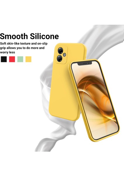 Motorola Moto G14 4g Kılıf Darbeye Dayanıklı Sıvı Silikon Cep Telefonu Kabuk Kapağı-Sarı (Yurt Dışından) fırsatları