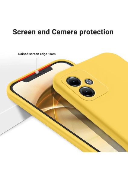 Motorola Moto G14 4g Kılıf Darbeye Dayanıklı Sıvı Silikon Cep Telefonu Kabuk Kapağı-Sarı (Yurt Dışından) indirimleri