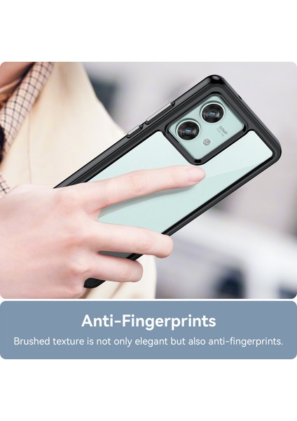 Motorola Edge 40 Neo 5g Kılıf Çizilmez Tpu+Akrilik Cep Telefonu Arka Kapağı-Siyah (Yurt Dışından) indirimleri