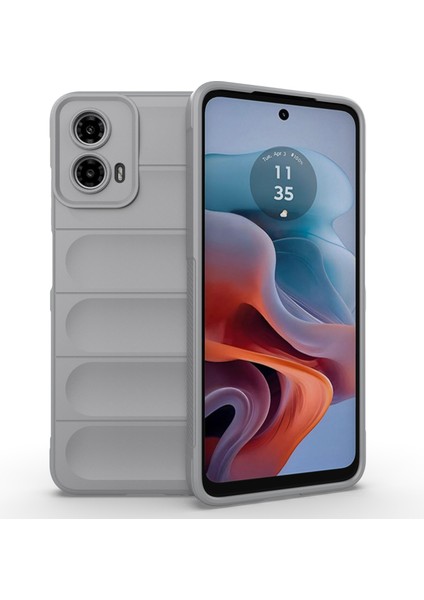 Motorola Moto G45 5G/G34 5g Telefon Kılıfı Tpu Düşme Koruması Sağlam Tasarım Kabuk-Açık Gri (Yurt Dışından)
