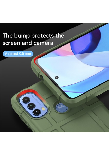 Motorola Moto E20/E30/E40-YEŞIL Için Sağlam Kare Izgara Tasarım Kalınlaştırılmış Tpu Yastık Darbeye Dayanıklı Telefon Kılıfı (Yurt Dışından) fırsatları