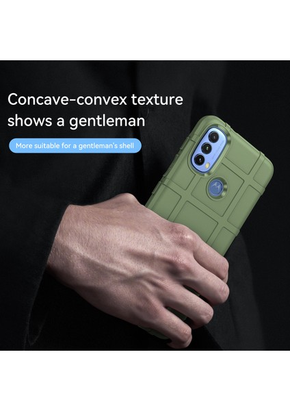 Motorola Moto E20/E30/E40-YEŞIL Için Sağlam Kare Izgara Tasarım Kalınlaştırılmış Tpu Yastık Darbeye Dayanıklı Telefon Kılıfı (Yurt Dışından) indirimleri