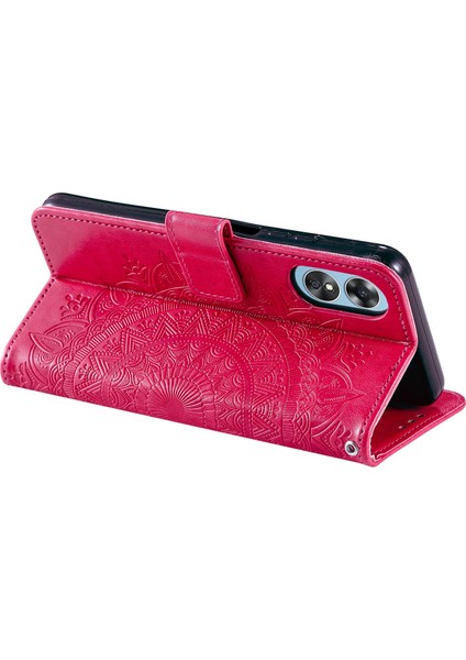 Oppo A58 5g Için Cep Telefonu Kılıfı, Baskılı Mandala Çiçek Desenli Cüzdan Standlı Telefon Kılıfı Askılı-Gül (Yurt Dışından) fırsatları