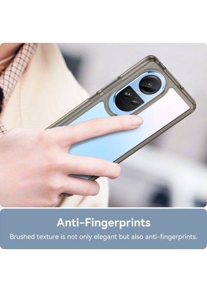 Oppo RENO10 Pro 5G(GLOBAL)/RENO10 5g(Global)Tpu+Akrilik Hibrit Kılıf Düşmeye Dayanıklı Cep Telefonu Arka Koruyucu Kapak-Şeffaf Gri (Yurt Dışından) indirimleri