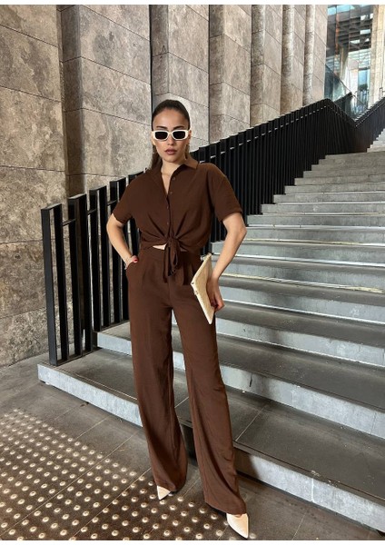 Önden Bağlamalı Keten Takım fırsatları