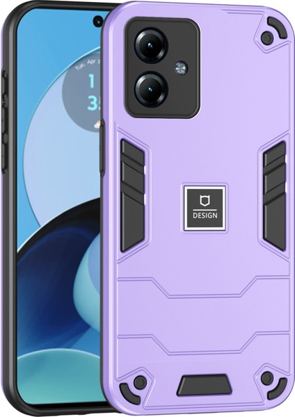 Motorola Moto G14 4g Telefon Kılıfı Tpu+Pc Şok Emici Kapak-Mor (Yurt Dışından)