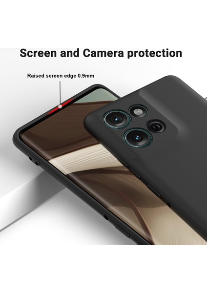 Motorola Moto G Play (2025) 4g Sıvı Silikon Kılıf Telefon Arka Kapağı El Kayışı Ile-Siyah (Yurt Dışından) fırsatları