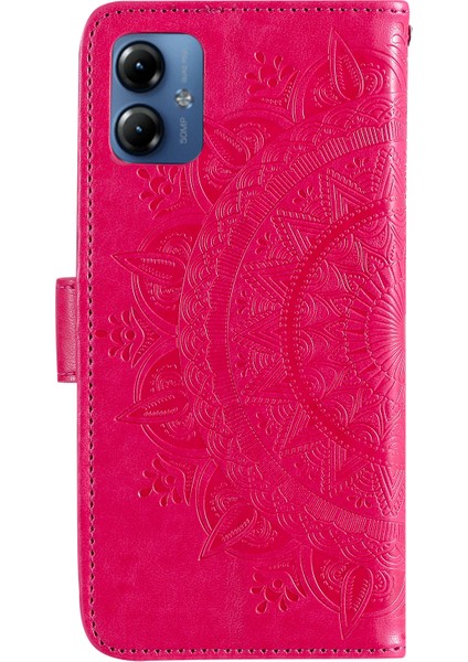 Motorola Moto G14 4g Mandala Çiçek Baskılı Deri Cüzdan Telefon Kılıfı Standı Askılı Kılıf-Gül (Yurt Dışından) indirimleri