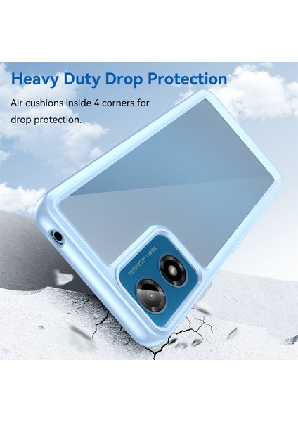 Motorola Moto E14 4G/G04 4G/G04S 4G/G24 4g Kılıf Tpu+Akrilik Düşmeye Dayanıklı Telefon Arka Kapağı-Mavi (Yurt Dışından) modelleri