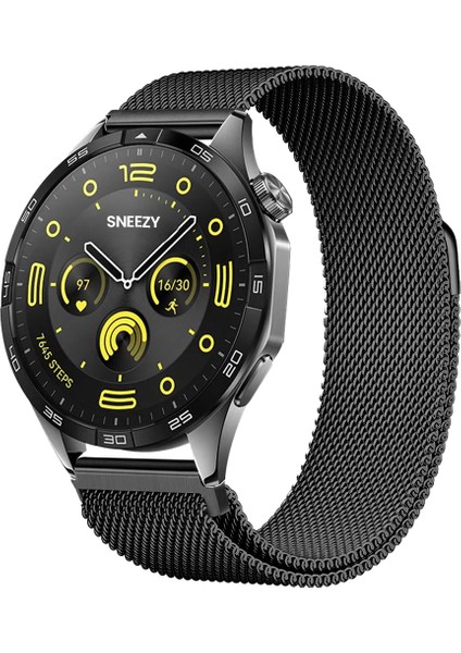 Huawei Watch Gt4 46MM Uyumlu Manyetik Milanese Loop Metal Kordon