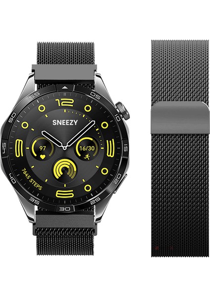 Huawei Watch Gt4 46MM Uyumlu Manyetik Milanese Loop Metal Kordon modelleri