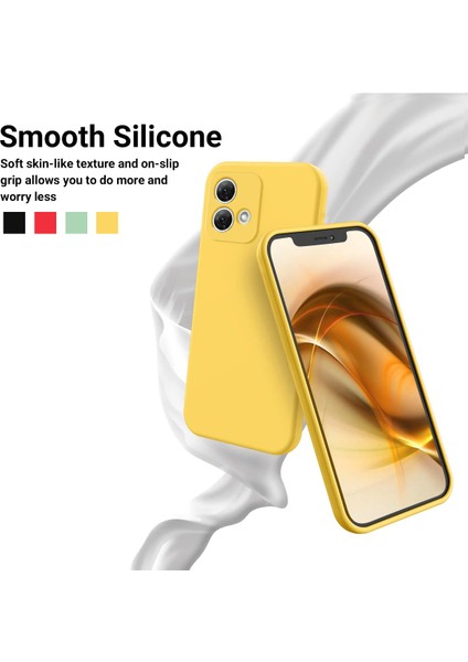 Motorola Moto G84 5g Telefon Kılıfı Çizilmez Telefon Kılıfı Sıvı Silikon Telefon Kabuğu Kayışlı-Sarı (Yurt Dışından) fırsatları