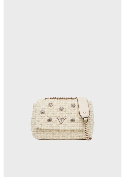 Everlee Logolu Ayarlanabilir Zincir Askılı Tweed Çanta HWAT8679210 Bayan Çanta HWAT86 79210 Ivo