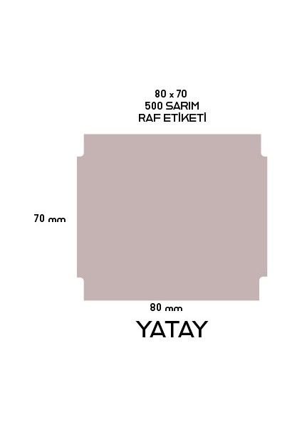 80*70 Kartonraf Etiketi 350 Sarım fiyatları