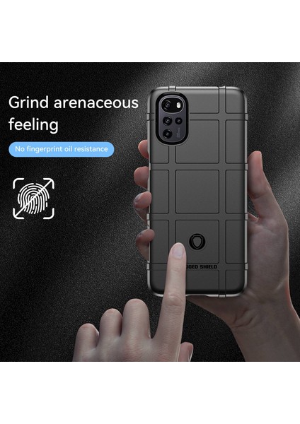 Motorola Moto G22/E32 4G/E32S 4g Için Sağlam Kare Izgara Telefon Kılıfı, Düşmeye Karşı Kalınlaştırılmış Tpu Koruyucu Kılıf-Siyah (Yurt Dışından) modelleri