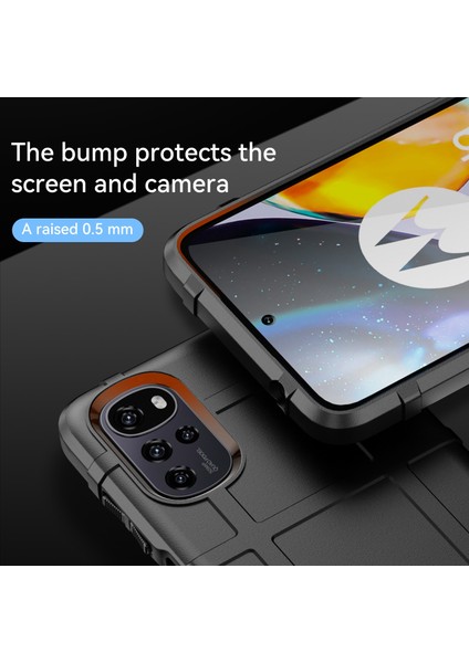 Motorola Moto G22/E32 4G/E32S 4g Için Sağlam Kare Izgara Telefon Kılıfı, Düşmeye Karşı Kalınlaştırılmış Tpu Koruyucu Kılıf-Siyah (Yurt Dışından) fırsatları