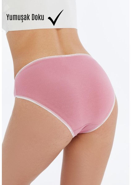 Kadın Külot Pamuklu Likralı Koyu Pembe Renk 7’li Paket İç Giyim fiyatları