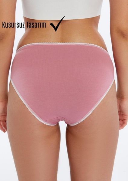 Kadın Külot Pamuklu Likralı Koyu Pembe Renk 7’li Paket İç Giyim fırsatları