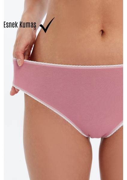 Kadın Külot Pamuklu Likralı Koyu Pembe Renk 7’li Paket İç Giyim indirimleri