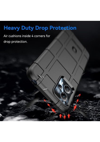 Motorola Moto G13 4G/G23 4g Darbeye Dayanıklı Yumuşak Tpu Telefon Kılıfı Sağlam Kare Izgara Doku Telefon Koruyucu-Siyah (Yurt Dışından) fırsatları