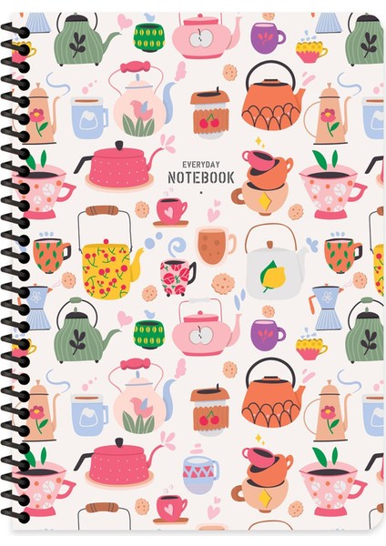 16.5X22.5 Çizgili Defter Coffee - Beyaz 80 Yaprak