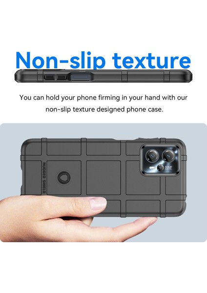 Motorola Moto G13 4G/G23 4g Darbeye Dayanıklı Yumuşak Tpu Telefon Kılıfı Sağlam Kare Izgara Doku Telefon Koruyucu-Siyah (Yurt Dışından) indirimleri