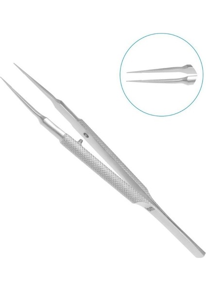 Ven Lümen Açıcı Mikro Ince Penset Dişsiz 10.5 cm Yuvarlak Sap Eğitim Materyali
