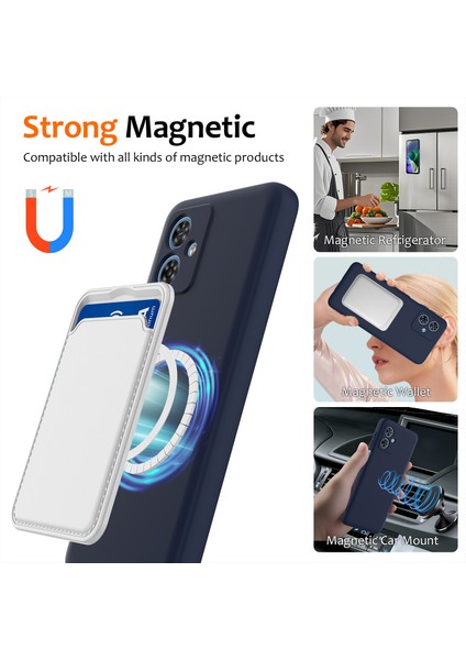 Motorola Moto G54 Power 5g/motorola Moto G64 5g/motorola Moto G54 5g Kılıf Magsafe Düşmeye Karşı Dayanıklı Sıvı Silikon Telefon Kılıfı ile Uyumlu-Koyu Mavi (Yurt Dışından) modelleri