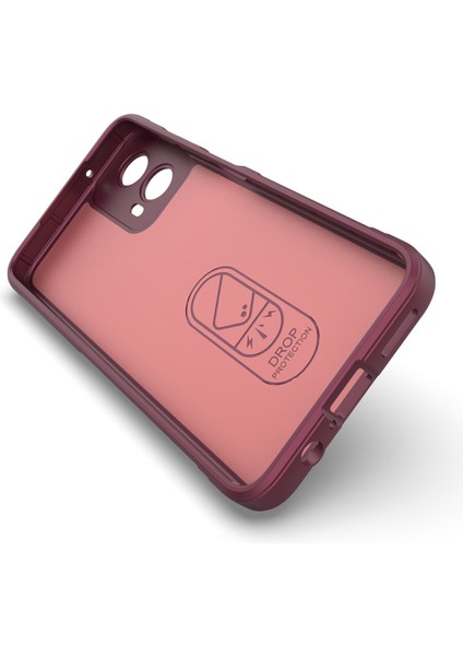 Motorola Moto G45 5G/G34 5g Telefon Kılıfı Tpu Düşme Koruması Sağlam Tasarım Kabuk-Şarap Kırmızısı (Yurt Dışından) modelleri