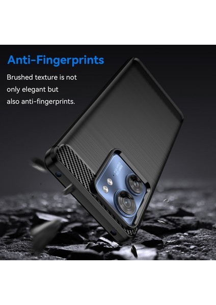 Motorola Edge (2023)/EDGE 40 5g Kılıf Tpu Karbon Fiber Dokulu Kabuk Ince Uyumlu Cep Telefonu Kılıfı-Siyah (Yurt Dışından) fırsatları