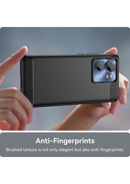 Motorola Edge (2023)/EDGE 40 5g Kılıf Tpu Karbon Fiber Dokulu Kabuk Ince Uyumlu Cep Telefonu Kılıfı-Siyah (Yurt Dışından) indirimleri