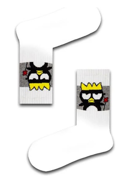 Badtz Maru Desenli Unisex Atletik Çorap
