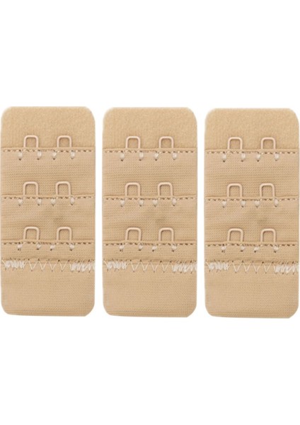 Kadın Sütyen Uzatma Agrafı 2 Kancalı Kopça Ten Rengi 3'lü Paket