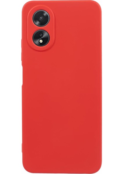 Oppo A38 4G/A18 4g Kılıf Fiber Astar Iç Tpu Telefon Kılıfı-Kırmızı (Yurt Dışından)