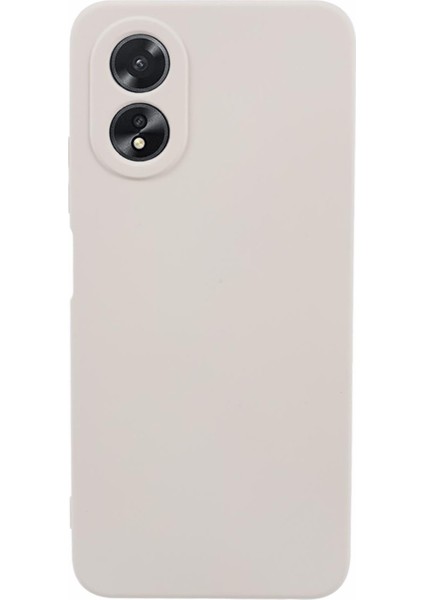 Oppo A38 4G/A18 4g Kılıf Fiber Astar Iç Tpu Telefon Kılıfı-Beyaz (Yurt Dışından)