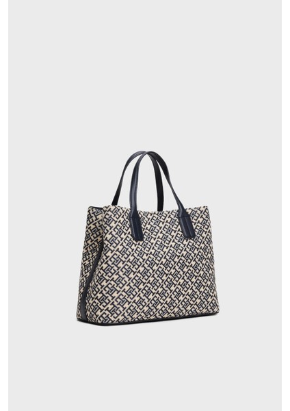 Jakarlı Logo Baskılı Çıkarılabilir Askılı Büyük Çanta Bayan Çanta AW0AW17444 Dw6 modelleri