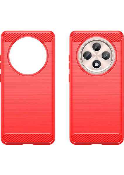 Oppo RENO12 F 4G/RENO12 F 5g Kılıf Karbon Fiber Doku Tpu Fırçalanmış Telefon Kılıfı-Kırmızı (Yurt Dışından) fırsatları