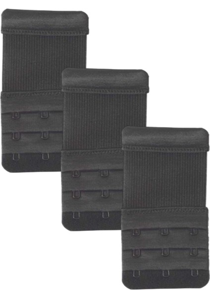 3 Adet Siyah Lastikli Sütyen Uzatma Agrafı Geniş 3 Kancalı Ek Aparat modelleri