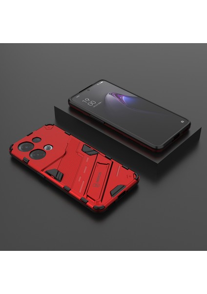 Oppo Reno8 Pro+(China)5g/reno8 Pro 5g(Global)Yumuşak Tpu Sert Pc Kılıfı Kickstand Arka Kapak-Kırmızı (Yurt Dışından) indirimleri