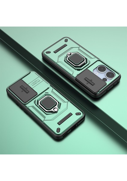 Oppo RENO13 5g (Global) Kılıf Pc + Tpu Kickstand Telefon Koruyucu Lens Kapağı ile - Yeşil (Yurt Dışından) indirimleri