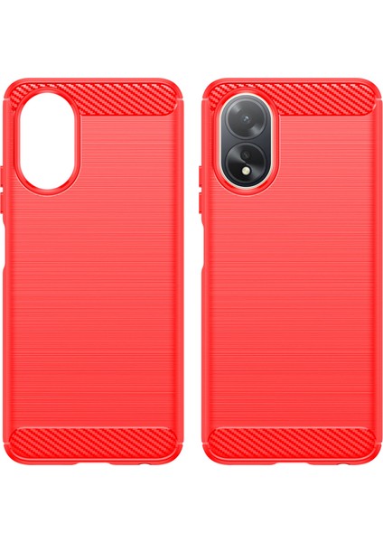 Oppo A38 4G/A18 4g Kılıf Çizilmez Telefon Kılıfı Karbon Fiber Doku Tpu Telefon Kabuğu-Kırmızı (Yurt Dışından) indirimleri