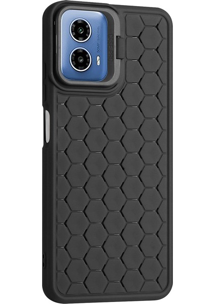Motorola Moto G45 5G/G34 5g Kılıf Kickstand Tpu Telefon Kılıfı Petek Isı Dağılımı-Siyah (Yurt Dışından)