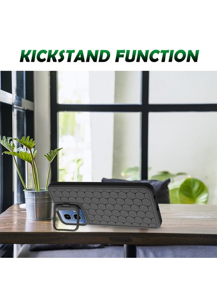 Motorola Moto G45 5G/G34 5g Kılıf Kickstand Tpu Telefon Kılıfı Petek Isı Dağılımı-Siyah (Yurt Dışından) fırsatları