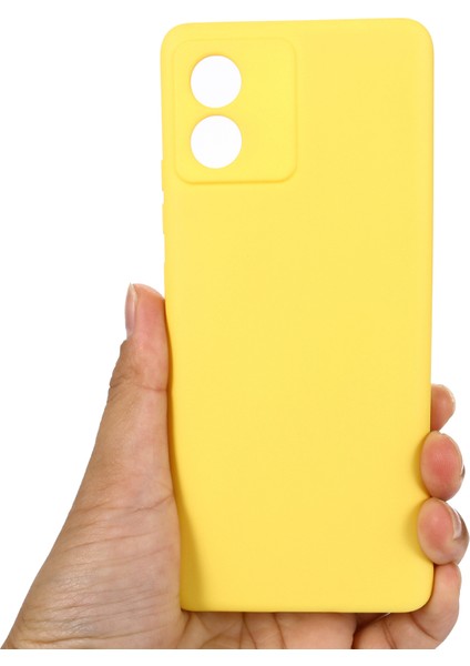 Motorola Moto E13 4g Anti-Toz Telefon Kılıfı Sıvı Silikon Yumuşak Astar Telefon Kılıfı Kılıfı Kayışlı-Sarı (Yurt Dışından) fırsatları