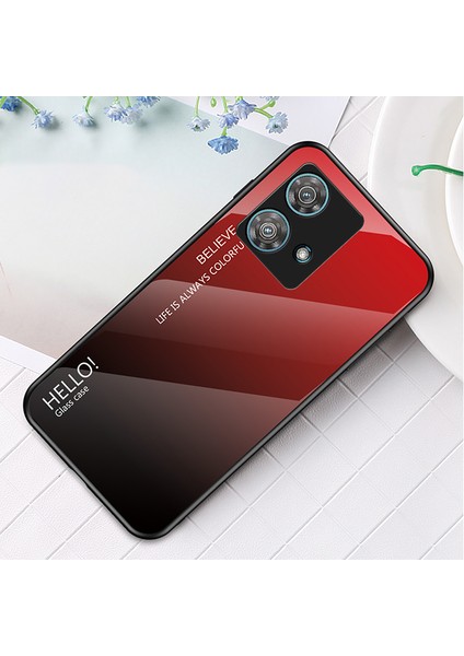 Motorola Edge 40 Neo 5g Temperli Cam + Pc + Tpu Telefon Kılıfı Düşmeye Lı Kapak - Gradyan Kırmızı Siyah (Yurt Dışından) fiyatları