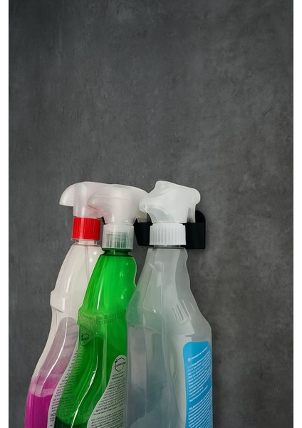 3'lü Duvara Yapışan Sprey Şişe Tutucu Seti – 3D Baskı Organizer Aparat