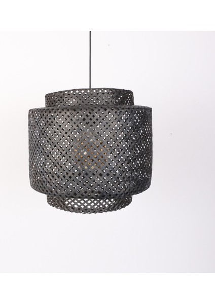Mylamp Siyah Sitrus 40X37 Cm. Doğal Bambu Avize modelleri