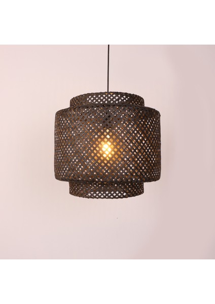 Mylamp Siyah Sitrus 40X37 Cm. Doğal Bambu Avize fırsatları
