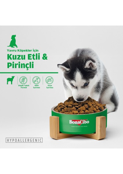 Puppy Dog Kuzulu ve Pirinçli Yavru Köpek Maması, 3 Kg, Tüm Irklar Için, Doğal, Şeker Içermez modelleri